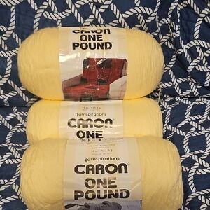 Caron One Pound Yarn in Yellow